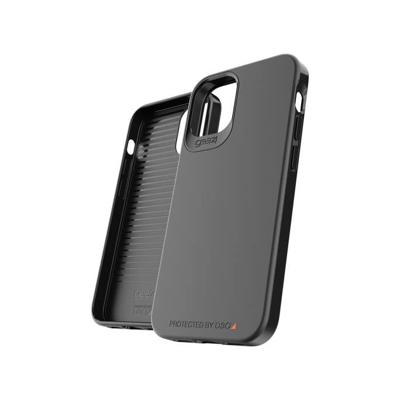 Gear4 Holborn Slim - Achterzijde behuizing voor mobiele telefoon - polycarbonaat, D3O, thermoplastic polyurethaan (TPU) - zwart - ultraslank ontwerp - voor Apple iPhone 12 mini