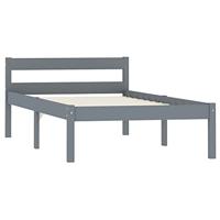 Bedframe massief grenenhout grijs 90x200 cm - thumbnail