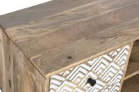 Tv-meubel DKD Home Decor 135 x 40 x 55 cm Natuurlijk Wit Mangohout - thumbnail