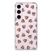 TPU bumper voor Samsung Galaxy S23 Poep Emojis - thumbnail