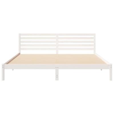 Bedframe met hoofdeinde Wit 180 x 210 cm Massief grenenhout Bedframe met hoofdeinde Wit 180 x 210 cm Massief grenenhout