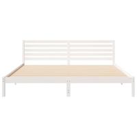 Bedframe met hoofdeinde Wit 180 x 210 cm Massief grenenhout - thumbnail