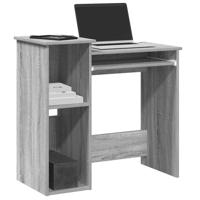 Bureau met schappen 84x40x78 cm bewerkt hout grijs sonoma - thumbnail
