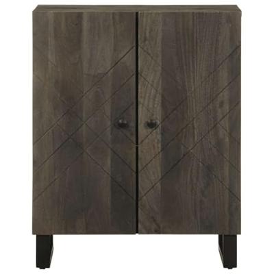 Dressoir 60x33x75 cm massief mangohout zwart
