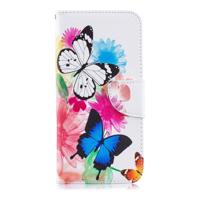 Shop4 - Samsung Galaxy S21 Hoesje - Wallet Case Vlinders en Bloemen - thumbnail