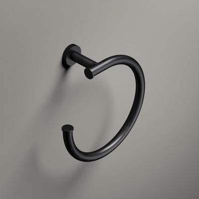 Handdoekring Hotbath Cobber Mat Zwart Handdoekring Hotbath Cobber Mat Zwart