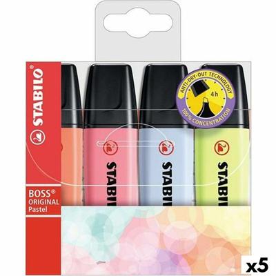 Fluorescerende Markeerstift Set Stabilo Boss Multicolour (5 Stuks)