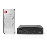 Nedis Digitale Audio-Switch | 4-wegs | Zwart | 1 stuks - ASWI2514BK ASWI2514BK - thumbnail