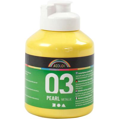A-color Acrylverf metallic, metallic, geel, 500 ml/ 1 fles A-color Acrylverf metallic, metallic, geel, 500 ml/ 1 fles