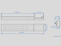 Bachmann CASIA Stekkerdoos 4-voudig voor wand en tafelmontage stekkerdoos 2 meter - thumbnail