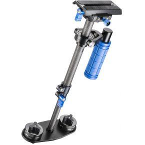 Walimex Pro StabyPod XS Zweefstatief Steadycam voor stabilisatie van DSLR-camera's (maat max. 40 cm, carbon, snelwisselplaat, contragewichten, tas)