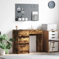 Bureau met lade Gerookt eiken 90 x 37,5 x 75 cm Bewerkt hout - thumbnail