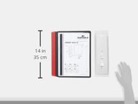 Durable Wandhouder voor bureaustandaard SHERPA WALL 10 - 5631 Rood, Zwart DIN A4 Aantal meegeleverde displaypanels 10 - thumbnail