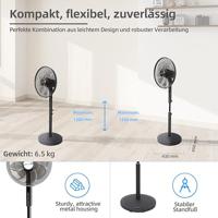 Be Cool Staande ventilator 40 W Timer, LED-display - thumbnail