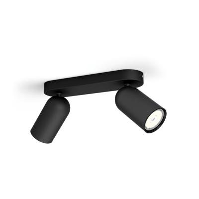 Philips OpbouwspotPongee 2-lichts zwart - 5058230PN