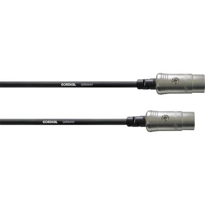 Cordial MIDI Verbindingskabel [1x XLR-stekker 5-polig - 1x XLR-stekker 5-polig] 1.80 m Zwart