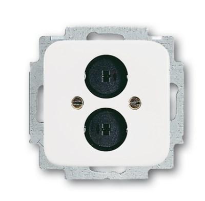 Busch-Jaeger Reflex SI centraalplaat voor 2 luidsprekerconnectoren met draagring, alpinwit Busch-Jaeger Reflex SI centraalplaat voor 2 luidsprekerconnectoren met draagring, alpinwit