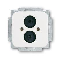 Busch-Jaeger Reflex SI centraalplaat voor 2 luidsprekerconnectoren met draagring, alpinwit - thumbnail