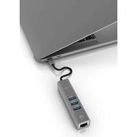 Terratec CONNECT C2 251735 USB-hub 3 poorten USB-A, RJ45 USB 3.2 Gen1 5 GBit/s Met ingebouwde netwerkaansluiting Grijs - thumbnail