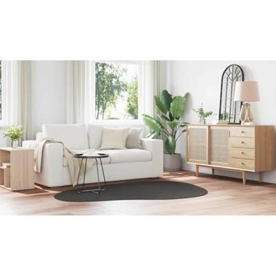 Tapijt HUARTE Antraciet 140 x 200 cm Polyester