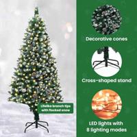 VidaXL Kunstkerstboom groen 180 cm pvc en staal en kunststof - thumbnail