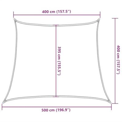 VidaXL Zonnezeil trapezium 160 g/m² 4/5x4 m hdpe lichtgroen VidaXL Zonnezeil trapezium 160 g/m² 4/5x4 m hdpe lichtgroen