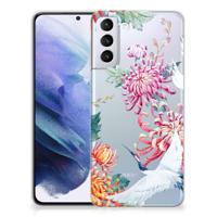 Samsung Galaxy S21 Plus | TPU Hoesje | Bird Flowers - thumbnail