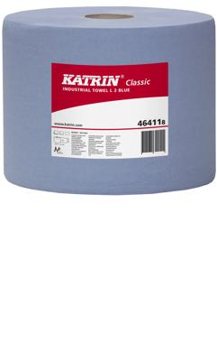 Poetspapier Katrin Industrial extra groot 3-laags 1000 vel blauw 464262