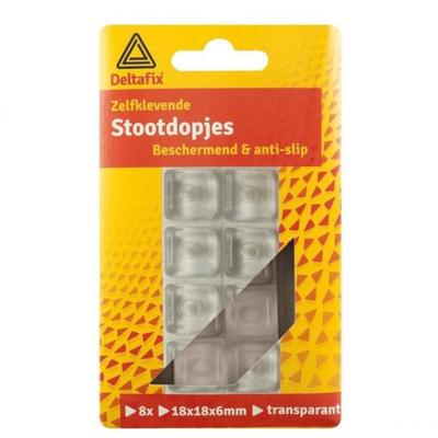 Stootdopjes 18x18x6 transp. 8st Deltafix - Deltafix