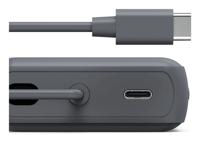 Hama Power Pack Travel met kabel 10000mAh 2 uitgangen:2x USB-C Powerbank Grijs - thumbnail