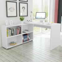 vidaXL Eettafel 140x80x75 cm wit - thumbnail