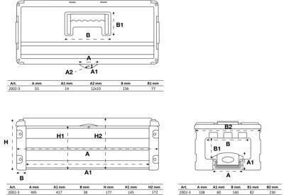 BGS technic hard shell tool box attachment with 2 drawers