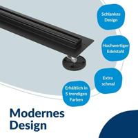 Ben Small douchegoot inclusief rooster 70cm mat zwart - thumbnail