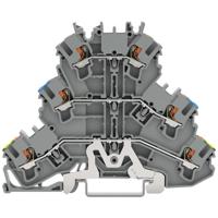 WAGO 2202-3227 Doorgangsklem 3-etages Cage Clamp-aansluiting Grijs 50 stuk(s) - thumbnail