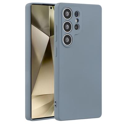 Lunso Samsung Galaxy S25 Ultra hoesje - Flexibel siliconen Backcover - Lavendelgrijs