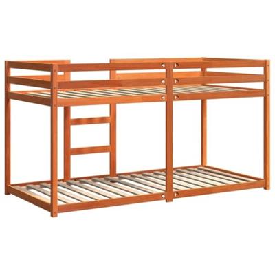 Stapelbed massief grenenhout wasbruin 75x190 cm