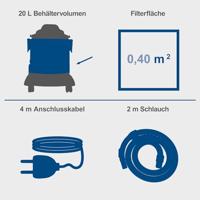 Scheppach Nat en droogstofzuiger NTS20 - 5907721901 5907721901 - thumbnail