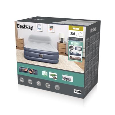 Opblaasbaar bed - BESTWAY - 67923 - Tritech SleekFlow - 2 plaatsen, 226 x 152 x 84 cm, hoofdeinde, geïntegreerde pomp Opblaasbaar bed - BESTWAY - 67923 - Tritech SleekFlow - 2 plaatsen, 226 x 152 x 84 cm, hoofdeinde, geïntegreerde pomp