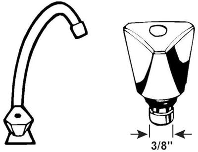 Cornat Kraanbovenstuk 3-Hoek 3/8 Bl+Ro Ch - TEC302700 Cornat Kraanbovenstuk 3-Hoek 3/8 Bl+Ro Ch - TEC302700