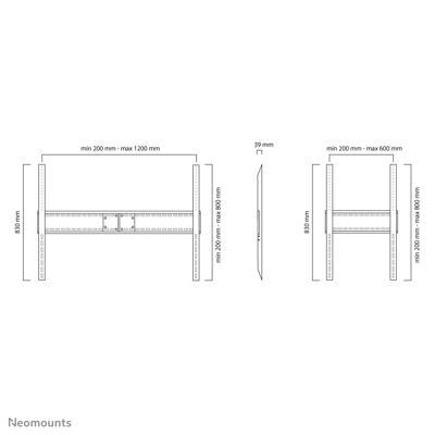 TV houder Neomounts LFD-W1500 60-100" 150 kg