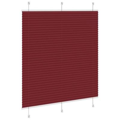 Pliss rolgordijn 120x150cm stofbreedte 119,4cm bordeauxrood