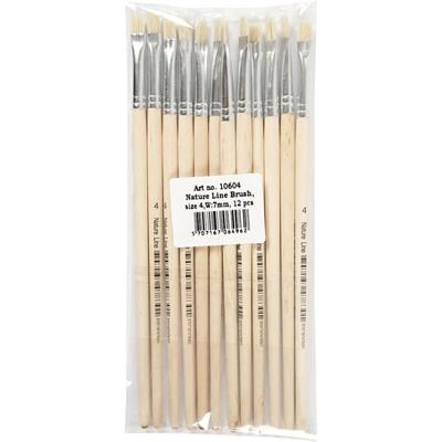 Creativ Company Houten kwasten nr. 4, korte steel, 12st.