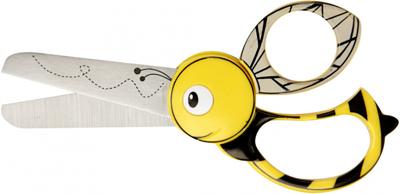 Creativ Company Fiskars kinderschaar met dierenmotief, bij, l: 13 cm, 1 stuk