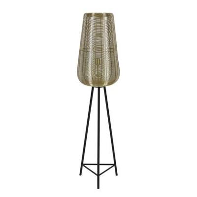 Light & Living Vloerlamp 'Adeta', goud+mat zwart, 147cm hoog