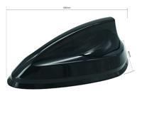 Simoni Racing haaienvinantenne 12 Volt 16 cm zwart - thumbnail