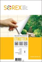 A4 etiketten 90 mm rond wit 100 vel Sorex - thumbnail