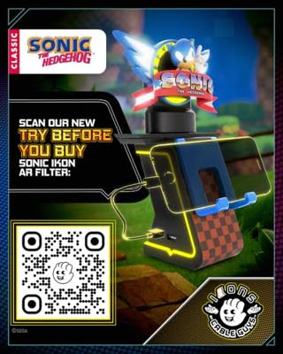Sonic The Hedgehog Cably Guys Ikons Light-Up Charging Stand Logo 20 cm - thumbnail