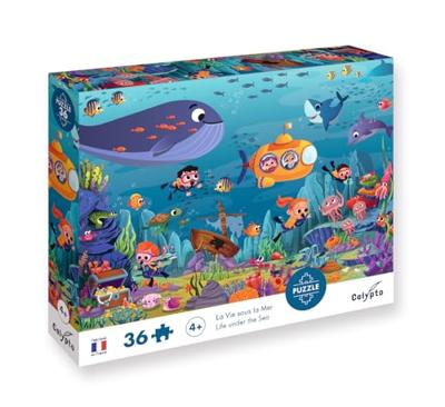 Puzzel - SENTOSFEER - 36 stukjes - Leven onder de zee - Zijdezachte textuur - 7-kleurenprint - Geschikt voor kinderen vanaf 4 jaar