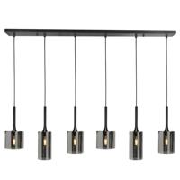 Highlight HanglampDiverso zwart 6-lichts met smoke glas - H5413.01 - thumbnail