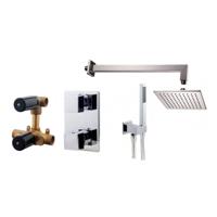 Thermostatische Inbouw Regendouche Set Wiesbaden Type 106 Wandarm 20 cm Vierkant incl. Inbouwdeel - thumbnail